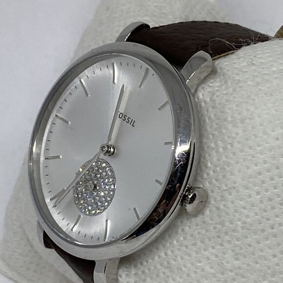 Fossil Jacqueline ES4437 Women's Brown Leather Analog Dial Quartz Watch XR483 - Picture 4 of 12